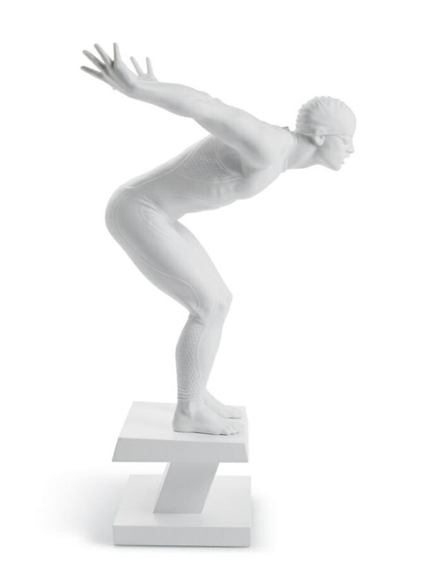 スイマー (White) LLADRO リヤドロ  フィギア 置物 かわいい フィギュリン オブジェ インテリア 磁器 リアル スペイン プレゼント お祝い 新築 開業 リビング 【正規品】01008398