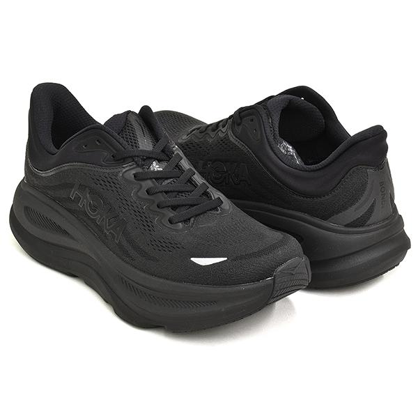 【並行輸入品】HOKA BONDI 9 WIDE 【ホカ ボンダイ 9 ワイド 幅広 メンズ】 BLACK / BLACK (WIDTH:2E)