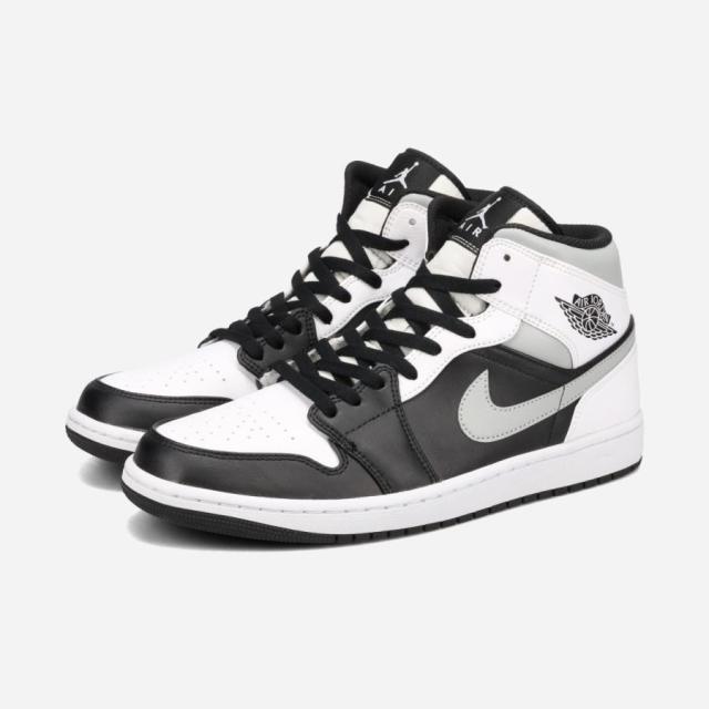 NIKE AIR JORDAN 1 MID 【WHITE SHADOW】 ナイキ エア ジョーダン 1 ミッド メンズ BLACK/WHITE/LT SMOKE GREY ブラック 554724-073