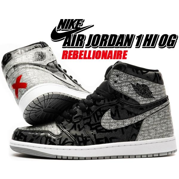 ナイキ エアジョーダン 1 レトロ ハイ OG NIKE AIR JORDAN 1 RETRO HI OG REBELLIONAIRE black/white-particle grey 555088-036 AJ1 HIGH リベリオネア