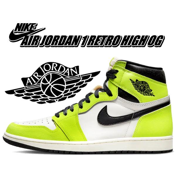 ナイキ エアジョーダン 1 レトロ ハイ オージー NIKE AIR JORDAN 1 RETRO HIGH OG volt/black-sail 555088-702 AJ1 ボルト ブラック ネオン スニーカー