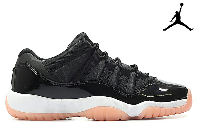 NIKE AIR JORDAN 11 RETRO LOW GG 580521-013 BLACK/BREACHED CORAL-WHITE ナイキ エアジョーダン 11 レトロ ロー GG ブラック コーラル レディース ガールズ スニーカー ssnk