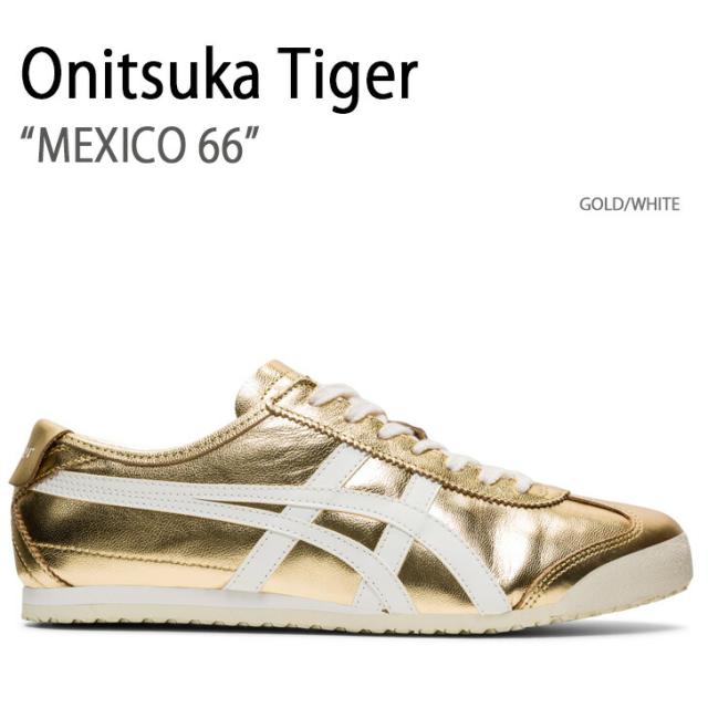 Onitsuka Tiger オニツカタイガー スニーカー MEXICO 66 GOLD WHITE メキシコ66 メンズ レディース 男性用 女性用 1183B566.201 THL7C2.9401