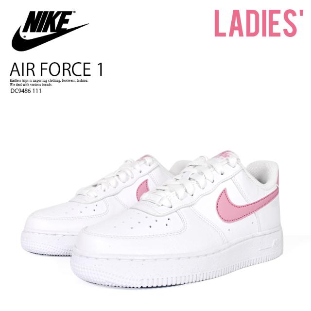 NIKE (ナイキ) W AIR FORCE 1 07 NEXT NATURE (ウィメンズ エア フォース 1 07 ネクスト ネイチャー)WHITE/ELEMENTAL PINK (ホワイト/ピンク) DC9486 111