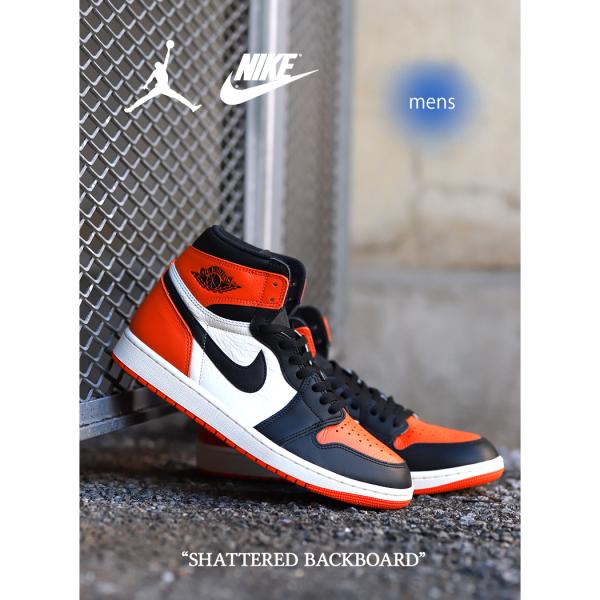 NIKE ナイキ ジョーダン 1 レトロ ハイ シャタバ スニーカー AIR JORDAN 1 RETRO HIGH OG SHATTERED BACKBOARD ( 白 オレンジ メンズ DZ5485-008 )