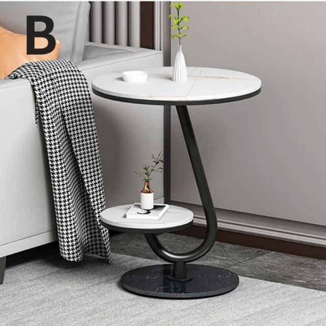 コーヒーテーブル カフェテーブル ベッドサイドテーブル ソファテーブル サイドテーブル スレート天板 北欧 シンプル モダン おしゃれ形 インテリア コンパクト リビング コーヒーテーブル 寝室 書斎 ブラック