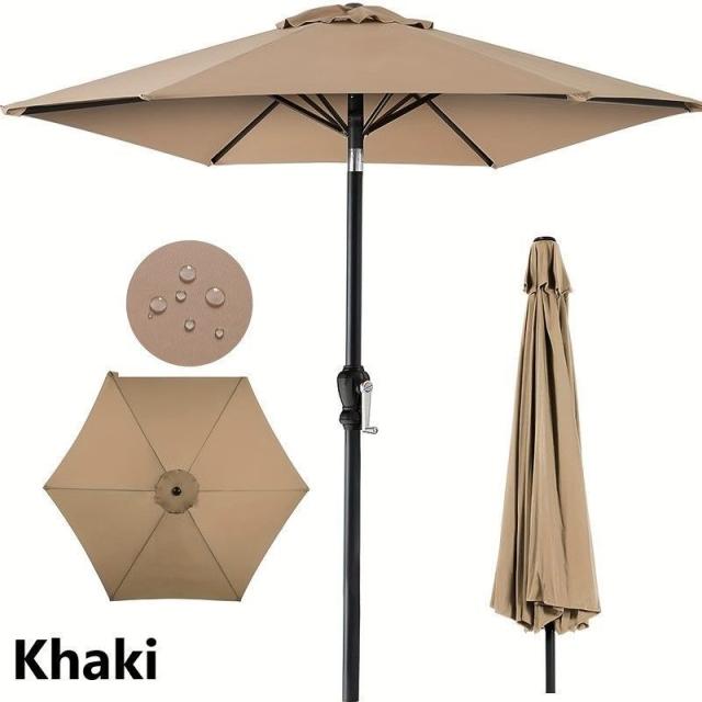 ガーデンパラソル 庭 パティオ 傘 UVカット 庭 テラス カフェ 屋外 直径 228.6cm おしゃれ かわいい アウトドア ビーチ アイボリー