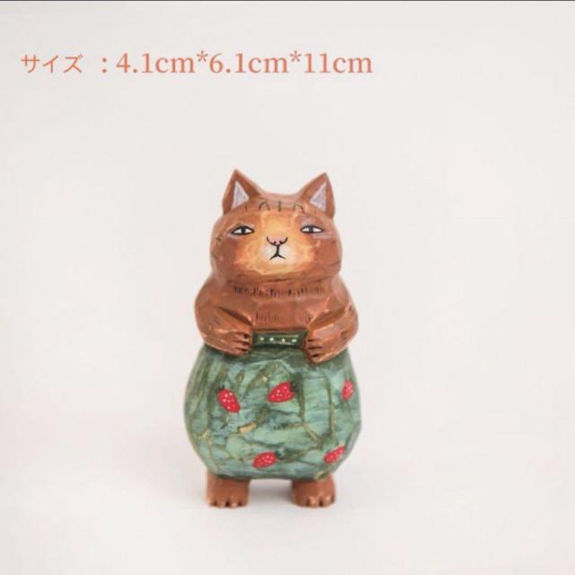 木製猫の置物 小さくて可愛い 5体セット 木製猫の置物 小さくて可愛い 5体セット