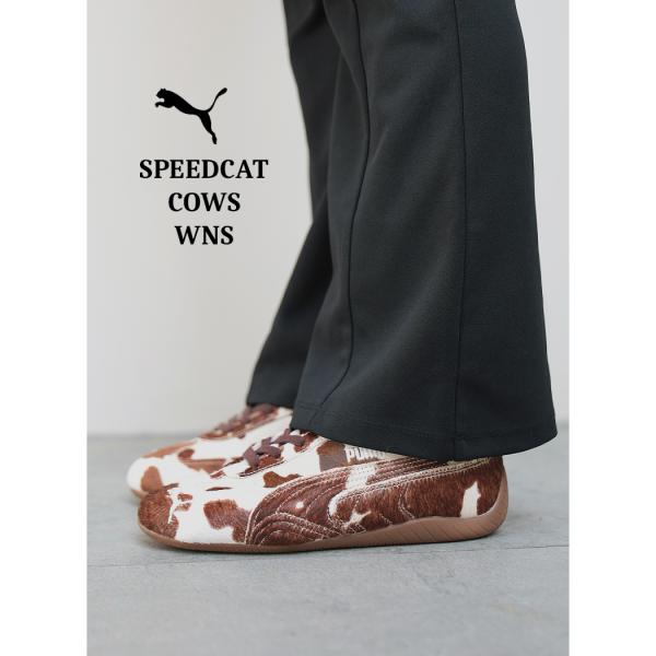 PUMA プーマ SPEEDCAT スピードキャット カウ ウィンズ スニーカー COWS WNS CHOCOLATE BROWN-GUM ( アニマル 薄底 レディース 406141-01 )