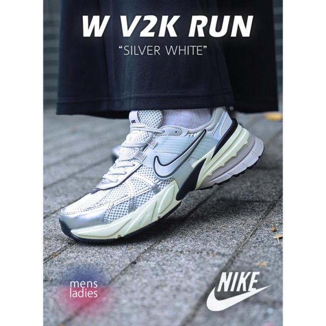 NIKE W V2K RUN WHITE SILVER ナイキ ブイツーケー　ラン スニーカー ( ブイツーケー　ランニング レディース FD0736-100)
