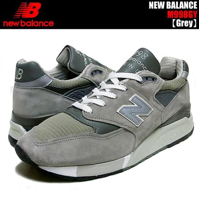 NEW BALANCE M998GY MADE IN U.S.A. width D ニューバランス M998 グレー GREY NB スニーカー メンズ ワイズ D GRAY