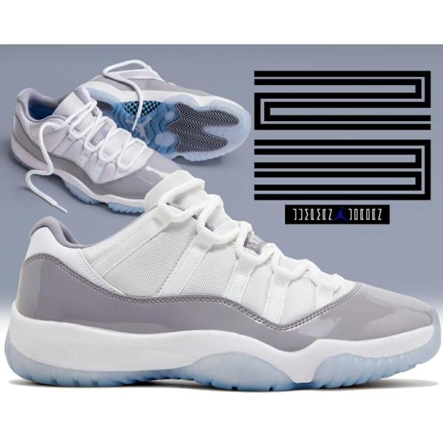 ナイキ エアジョーダン 11 レトロ ロー NIKE AIR JORDAN 11 RETRO LOW white/university blue COOL GREY av2187-140 クールグレー AJXI