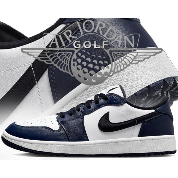ナイキ エアジョーダン 1 ロー ゴルフ NIKE AIR JORDAN 1 LOW GOLF white/black-midnight navy dd9315-104 スニーカー ゴルフシューズ ミッドナイトネイビー