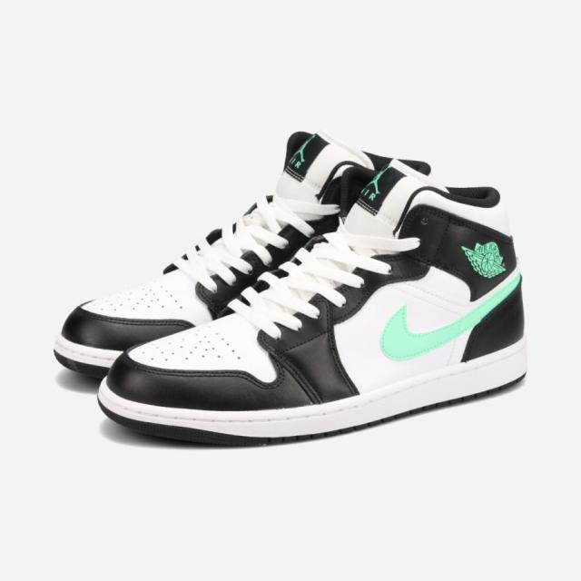 NIKE AIR JORDAN 1 MID ナイキ エア ジョーダン 1 ミッド メンズ WHITE/BLACK/GREEN GLOW ホワイト DQ8426-103