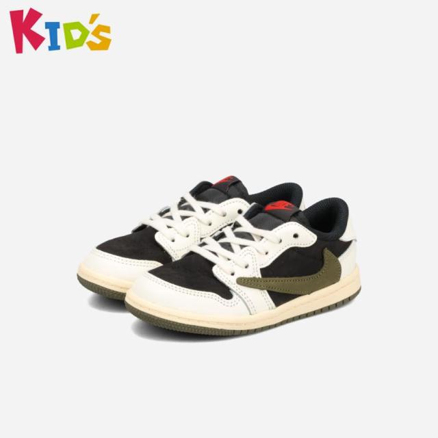 NIKE AIR JORDAN 1 LOW OG SP TD×TRAVIS SCOTT 【MEDIUM OLIVE】 ナイキ エア ジョーダン 1 ロー × トラヴィス スコット ベビー 子ども ホワイト DZ5908-106