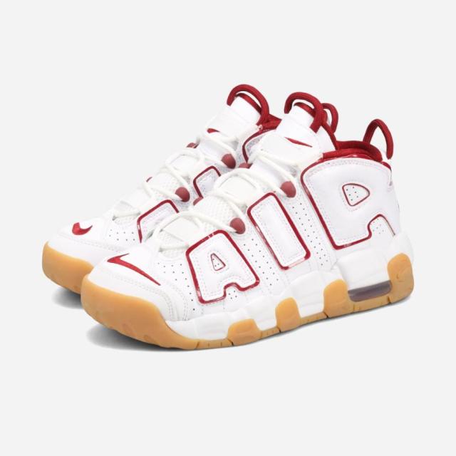 NIKE AIR MORE UPTEMPO GS ナイキ エア モアアップ テンポ GS 海外限定 日本未発売モデル レディース WHITE/GUM LIGHT BROWN/TEAM RED ホワイト FJ2846-100