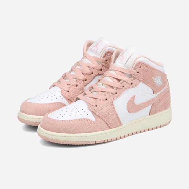NIKE AIR JORDAN 1 MID SE GS ナイキ エアジョーダン1 ミッド SE GS 海外限定 日本未発売 レディース WHITE/SAIL/LEGEND PINK ピンク FN7432-161