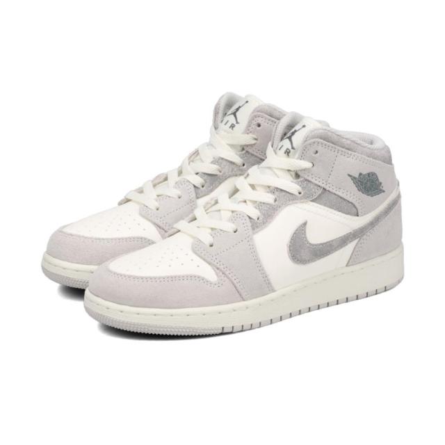 NIKE AIR JORDAN 1 MID SE GS ナイキ エア ジョーダン 1 ミッド SE GS レディース NEUTRAL GREY/SAIL/SMOKE GREY グレー FQ8088-002