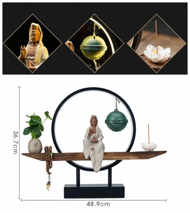 5タイプ展開 観音像 観世音菩薩 観自在菩薩 仏像 観音菩薩 LEDライト