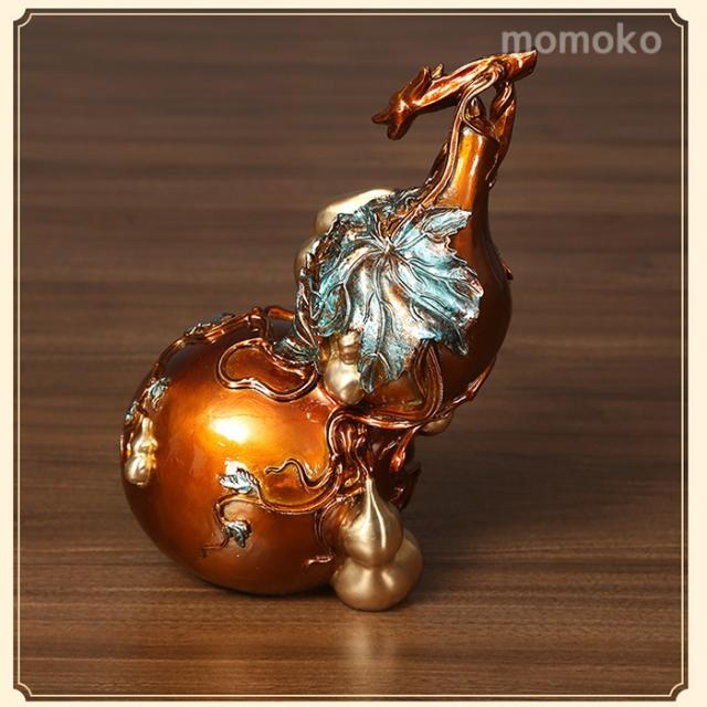 真鍮製 ひょうたん 置物 多子多福 開運 風水インテリア 店 開業祝い