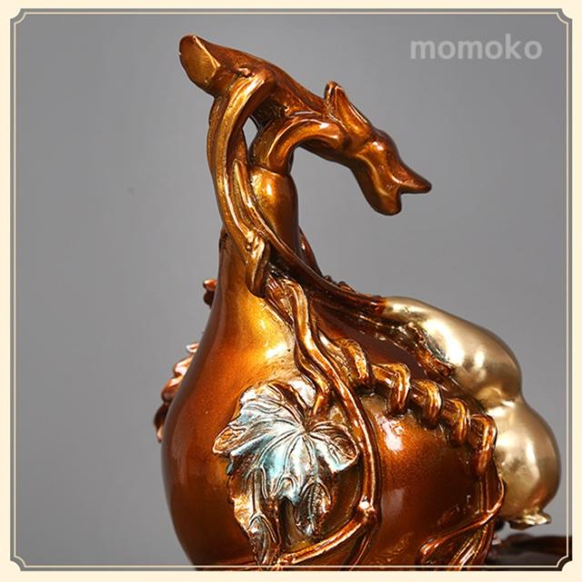 真鍮製 ひょうたん 置物 多子多福 開運 風水インテリア 店 開業祝い