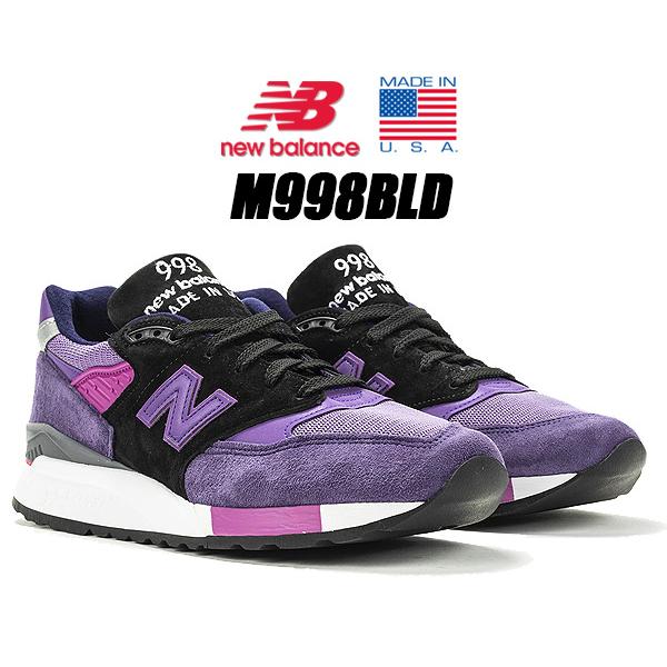 NEW BALANCE M998BLD MADE IN U.S.A. ニューバランス M998 スニーカー メンズ NB 998 width D スウェード BLACK PURPLE ワイズ D