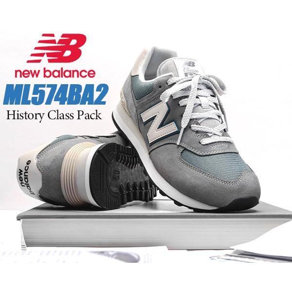 NEW BALANCE ML574BA2 width D STEEL GRAY ニューバランス 574 スニーカー スティール グレー M1300