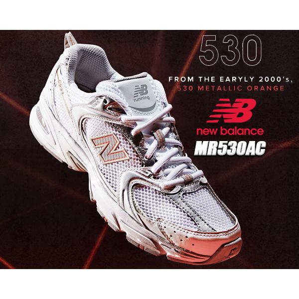NEW BALANCE MR530AC width D White llic orange ニューバランス 530 レディース スニーカー ホワイト シルバー オレンジ グレー