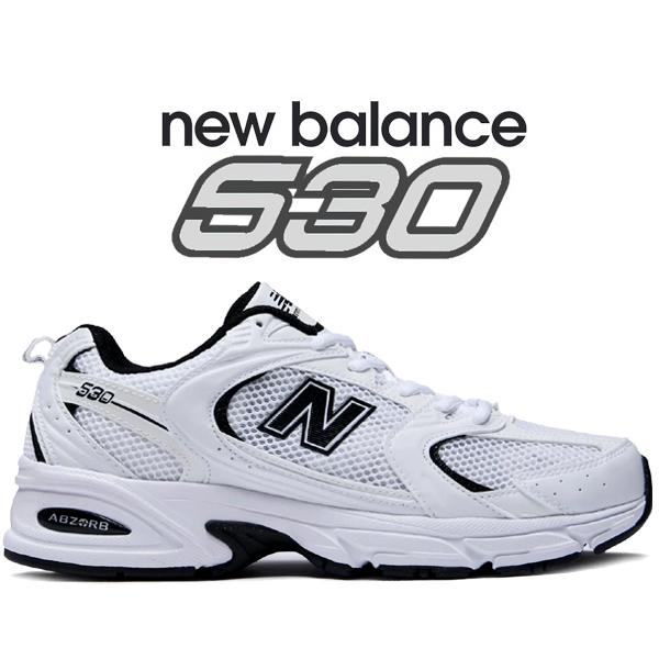 NEW BALANCE MR530EWB WHITE/BLACK width D ニューバランス 530 ホワイト ブラック スニーカー レディース ABZORB 軽量