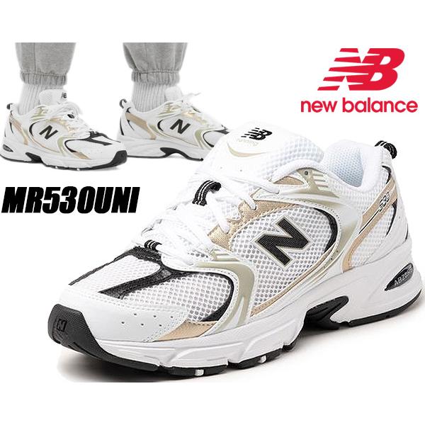NEW BALANCE MR530UNI width D White Light Gold llic ニューバランス 530 レディース スニーカー ホワイト ブラック ライトゴールド