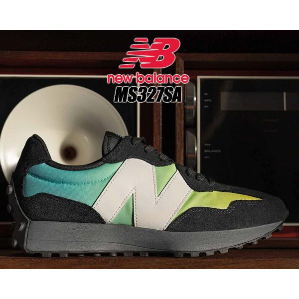 NEW BALANCE MS327SA Width D SUMMER JADE ニューバランス 327 スニーカー グリーン グラデーション ナイロン スウェード レトロランニング メンズ