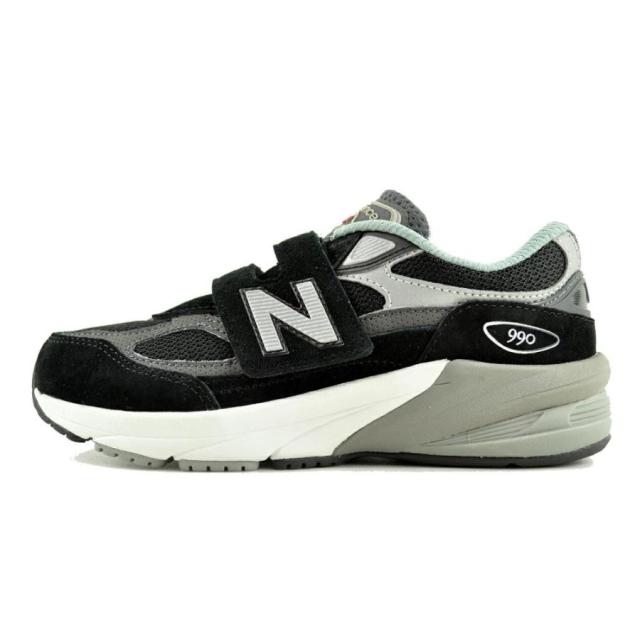 NEW BALANCE PV990BK6 BLACK width W(標準?やや幅広) ニューバランス PV990 V6 ジュニア ブラック KIDS 面ファスナークロージャー FuelCell ベルクロ 子供靴