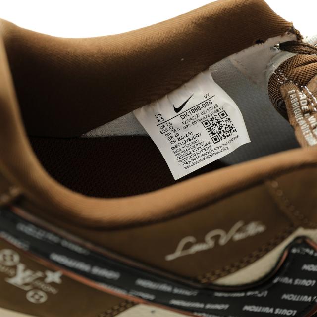 ルイヴィトン × ナイキ】エアフォース1 ダークブラウン/ホワイト LV