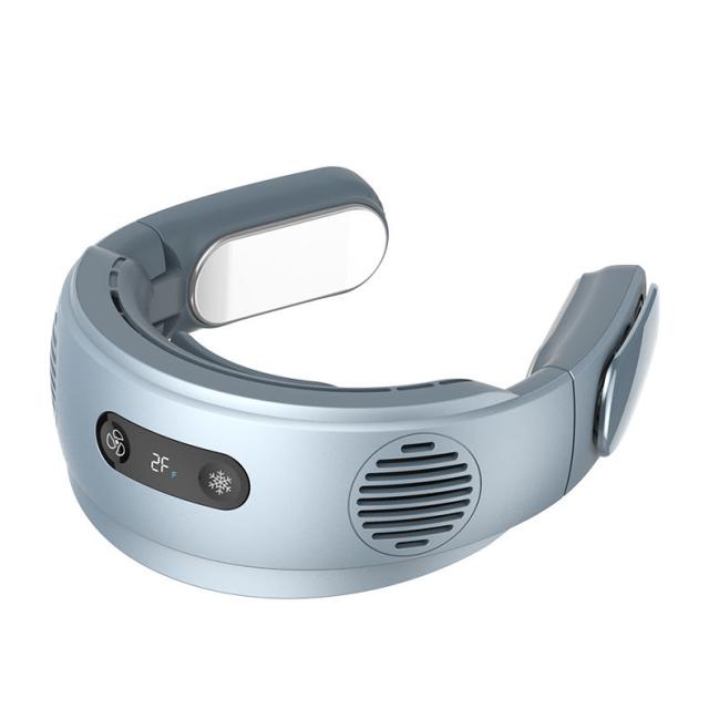 ネッククーラー W冷却プレート付 折り畳み コンパクト 首かけ扇風機 接触冷感 ネックファン 冷却 静音 首かけファン 熱中症対策 おすすめ クール ひんやり