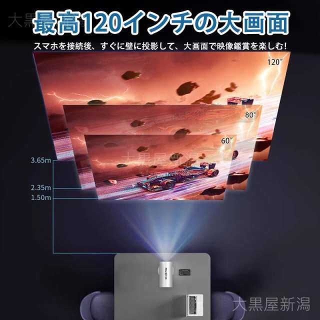プロジェクター 4K 1080P 家庭用 天井 伸縮性 1200ANSI DVD WiFi 5G スマホ iPhone android HDMI 90度反転 軽量 自動台形補正 モバイルプロジェクター プロジェクター 4K 1080P 家庭用 天井 伸縮性 1200ANSI DVD WiFi 5G