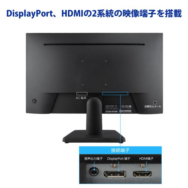 モニター 27インチ 27型ワイド フルHD 高解像度 広視野角パネル HDMI VESA規格 液晶ディスプレイ GH-LCW27D-BK 5年保証 グリーンハウス_5