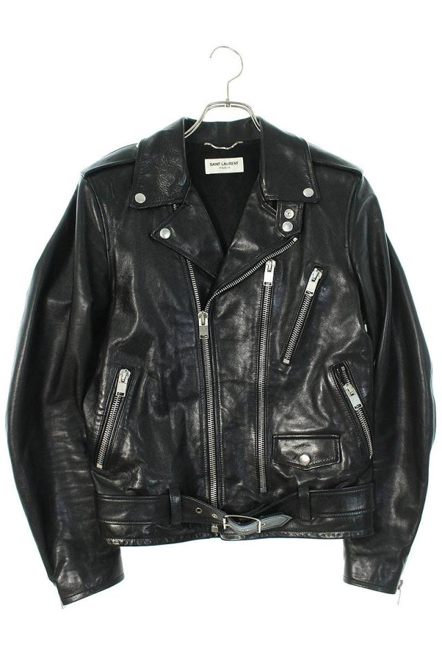 サンローランパリ レザージャケット サイズ:44 クラシックモーターサイクルライダースレザージャケット 中古 OS06