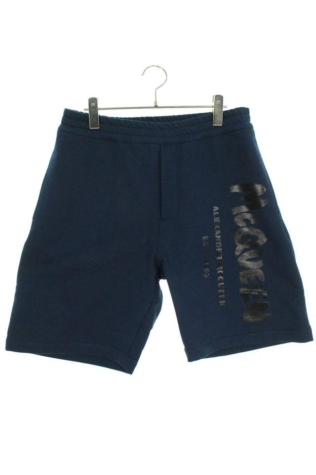 アレキサンダーマックイーン サイズ:S  688717 QTZ81 ロゴプリントスウェットハーフパンツ 中古 BS55