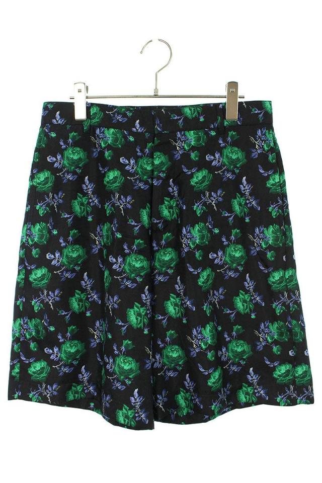 ディオール サイズ:46  013C121A5630 フラワー総柄シルクハーフパンツ 中古 SB01