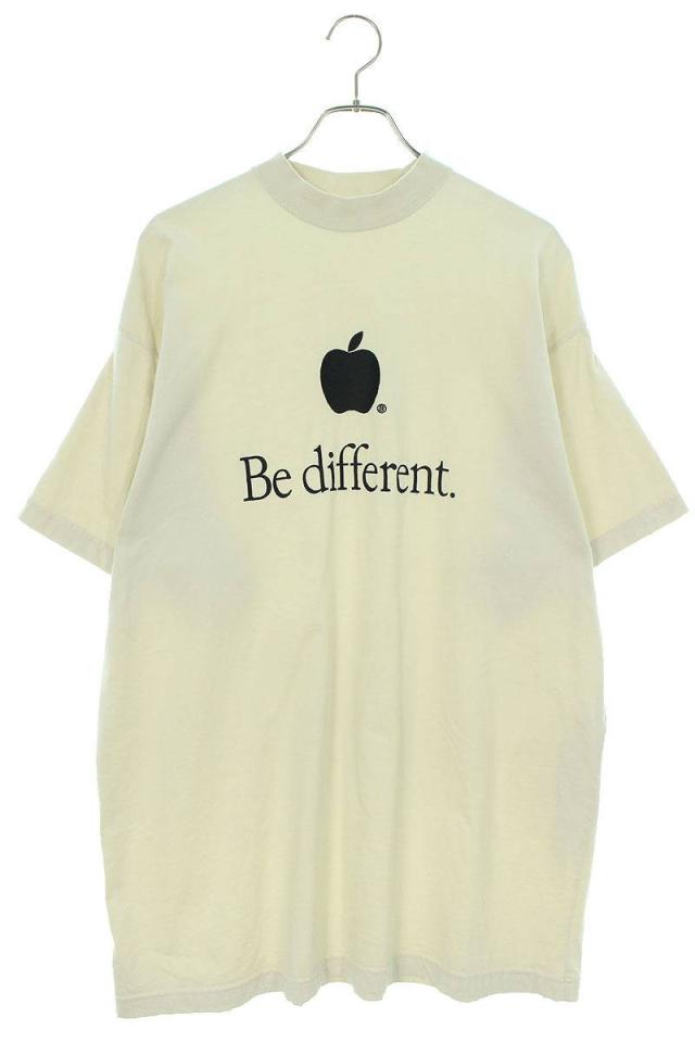 バレンシアガ サイズ:1 22AW 712398 TNVB3 Be different刺繍Tシャツ 中古 BS55