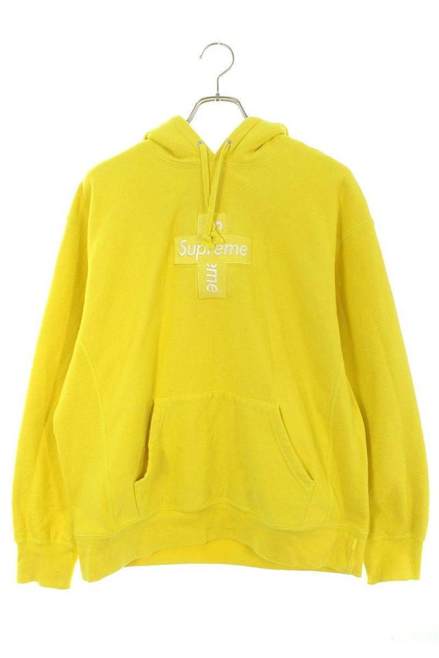 シュプリーム サイズ:M  Cross Box Logo Hooded Sweatshirt クロスボックスロゴフーデッドスウェットシャツパーカー 中古 SB01