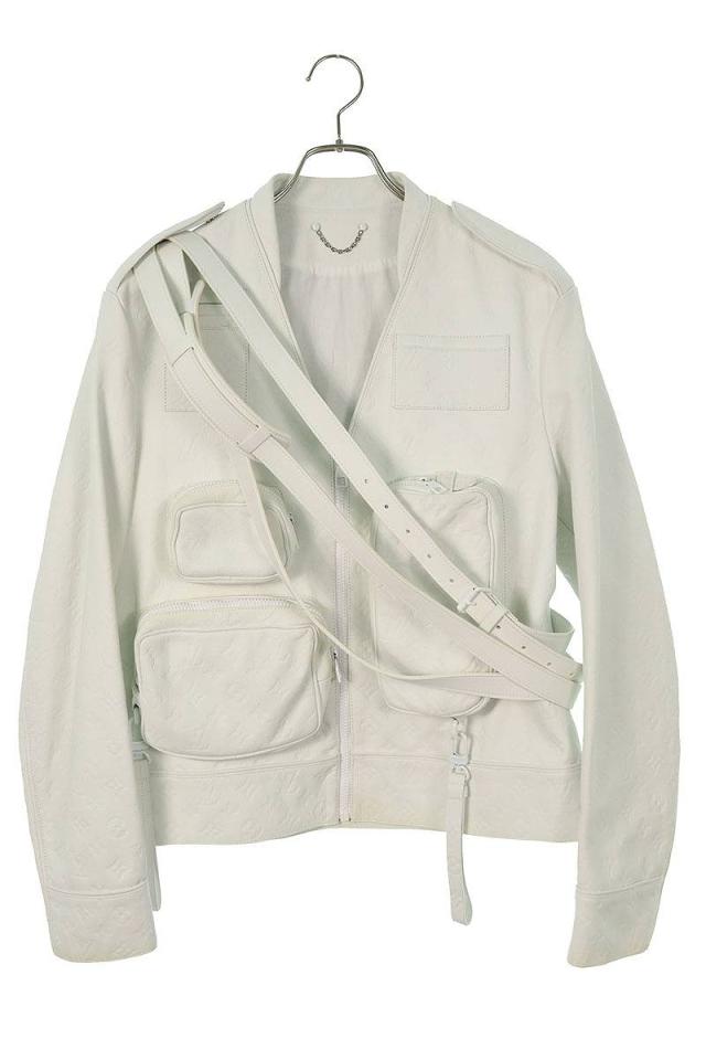 ルイヴィトン サイズ:44  19AW  HHL87ETA0 モノグラム アドミラルレザージャケット 中古 SS13