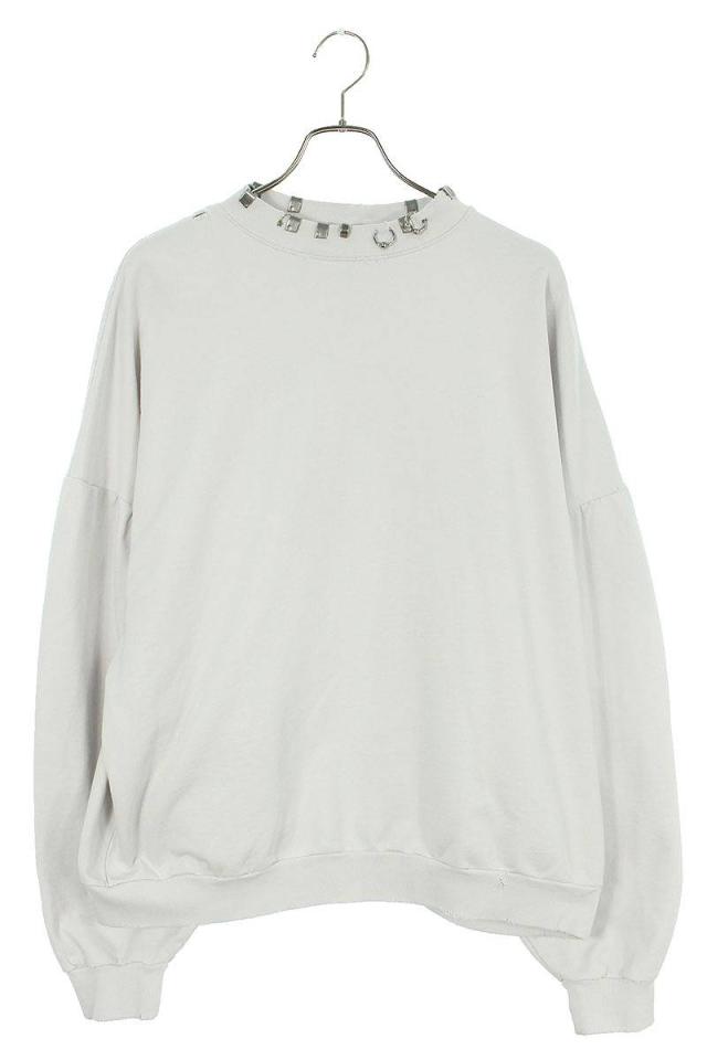 バレンシアガ スウェット 23AW サイズ:2 ピアスクルーネックヴィンテージ加工スウェット 中古 BS55