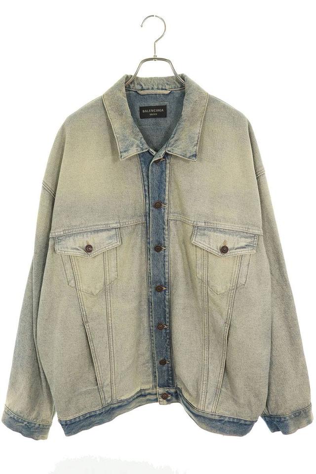 バレンシアガ サイズ:2  24SS  773610 TDW15 インサイドアウトオーバーサイズデニムジャケット 新古品 SB01