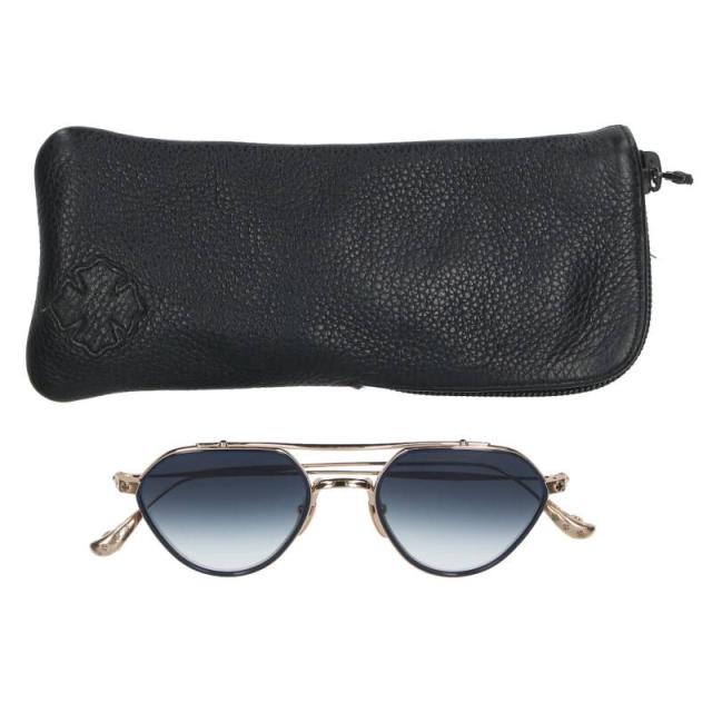 クロムハーツ サイズ:51□20-150  BONE PRONE II 18K CHプラステンプルメタルフレームサングラス 中古 SJ02 クロムハーツ サイズ:51□20-150 BONE PRONE II 18K CHプラステンプル