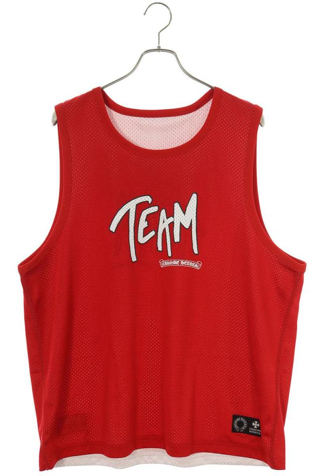 クロムハーツ サイズ:L  PPO FORM TEAM MESH WARM UP JERSEY リバーシブルMATTY BOY プリントメッシュタンクトップ 中古 SJ02