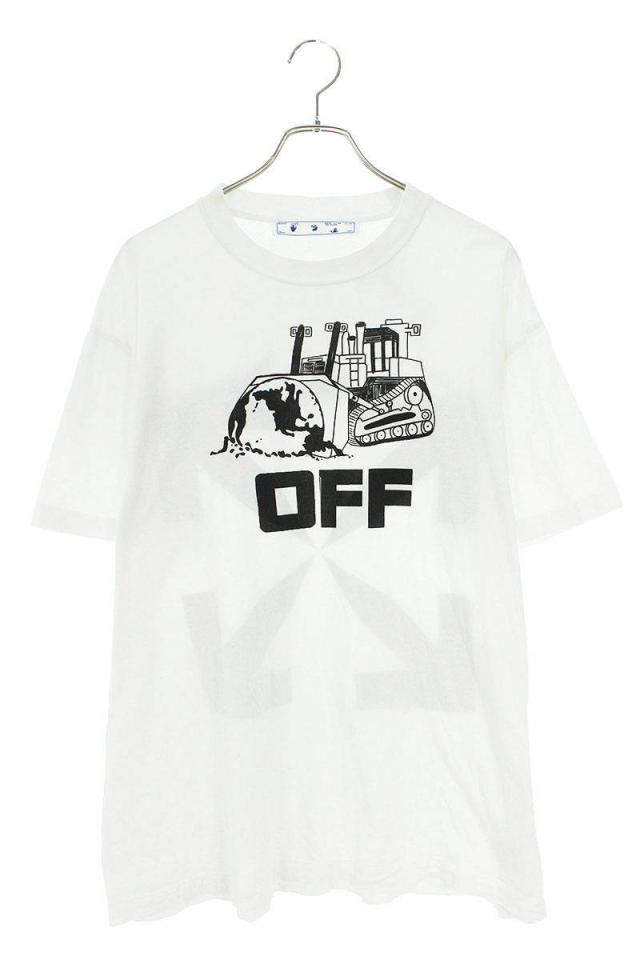 オフホワイト サイズ:XS  OMAA038R21JER011 バイアスプリントオーバーサイズTシャツ 中古 OM10