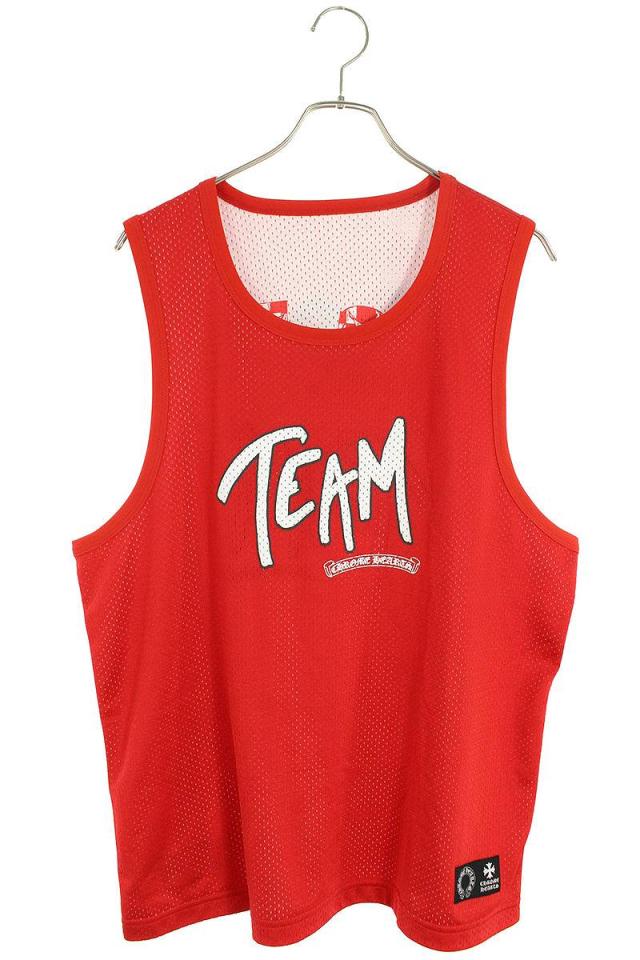 クロムハーツ サイズ:M  PPO FORM TEAM MESH WARM UP JERSEY MATTYBOY プリントメッシュノースリーブカットソー 中古 SJ02