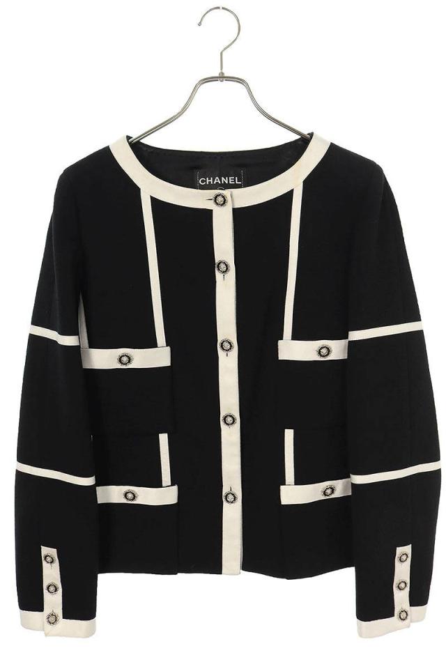 シャネル サイズ:44  P64632V21533 ライオンボタンノーカラーブルゾン 中古 GZ11