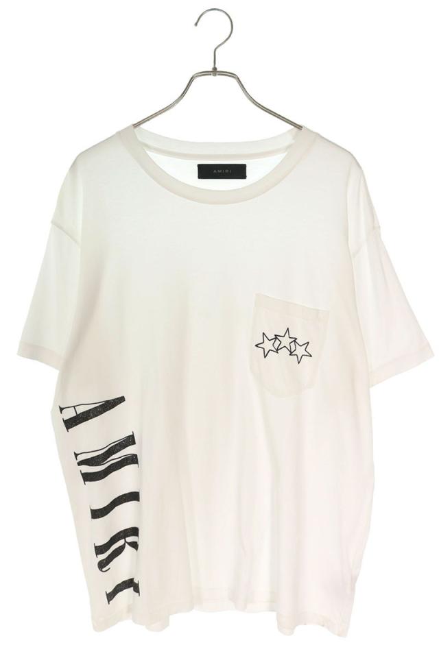 アミリ サイズ:L  Vertical Logo Tee スターロゴプリントオーバーサイズTシャツ 中古 OM10